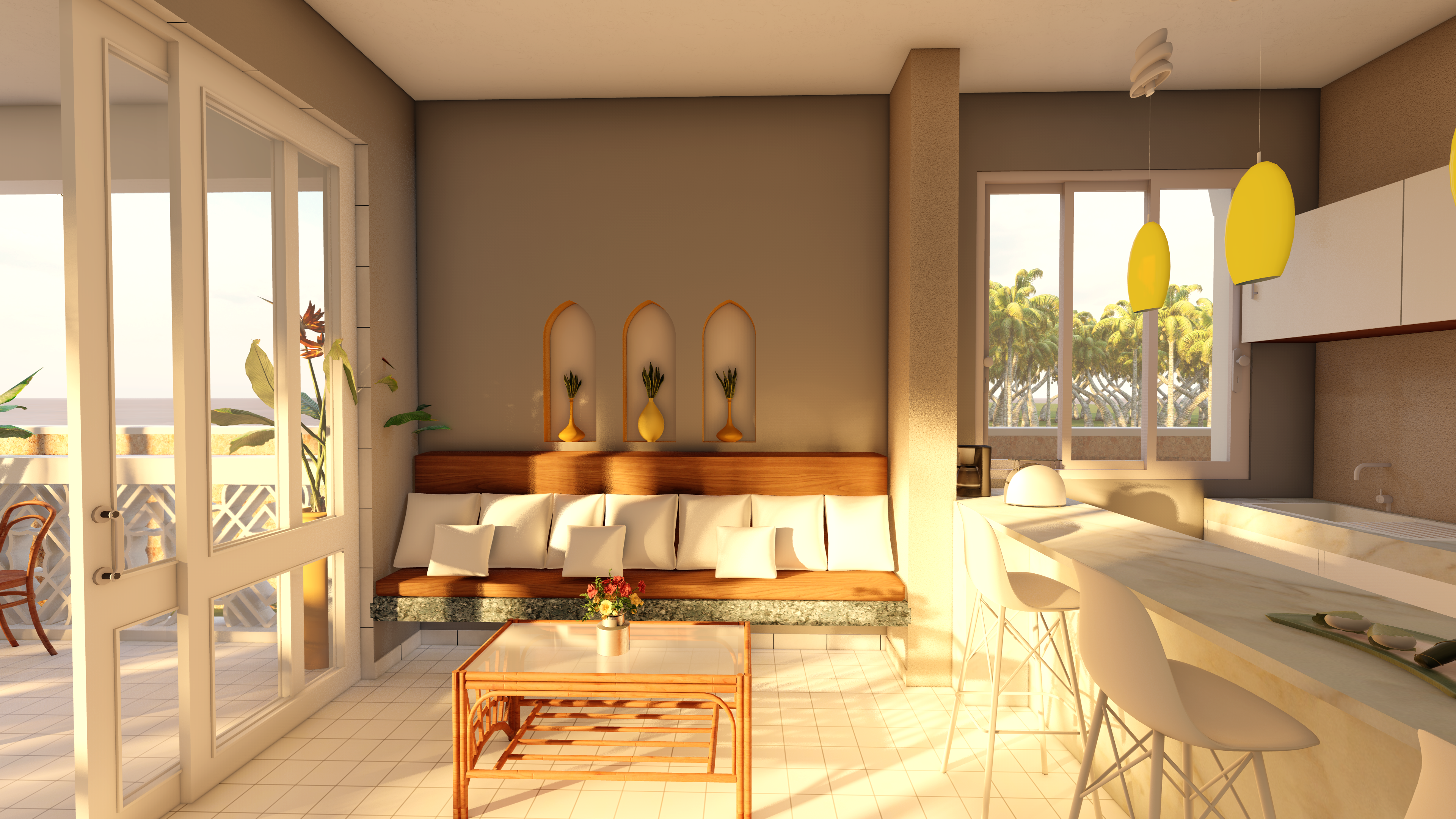 Bathroom detail with spotlighting