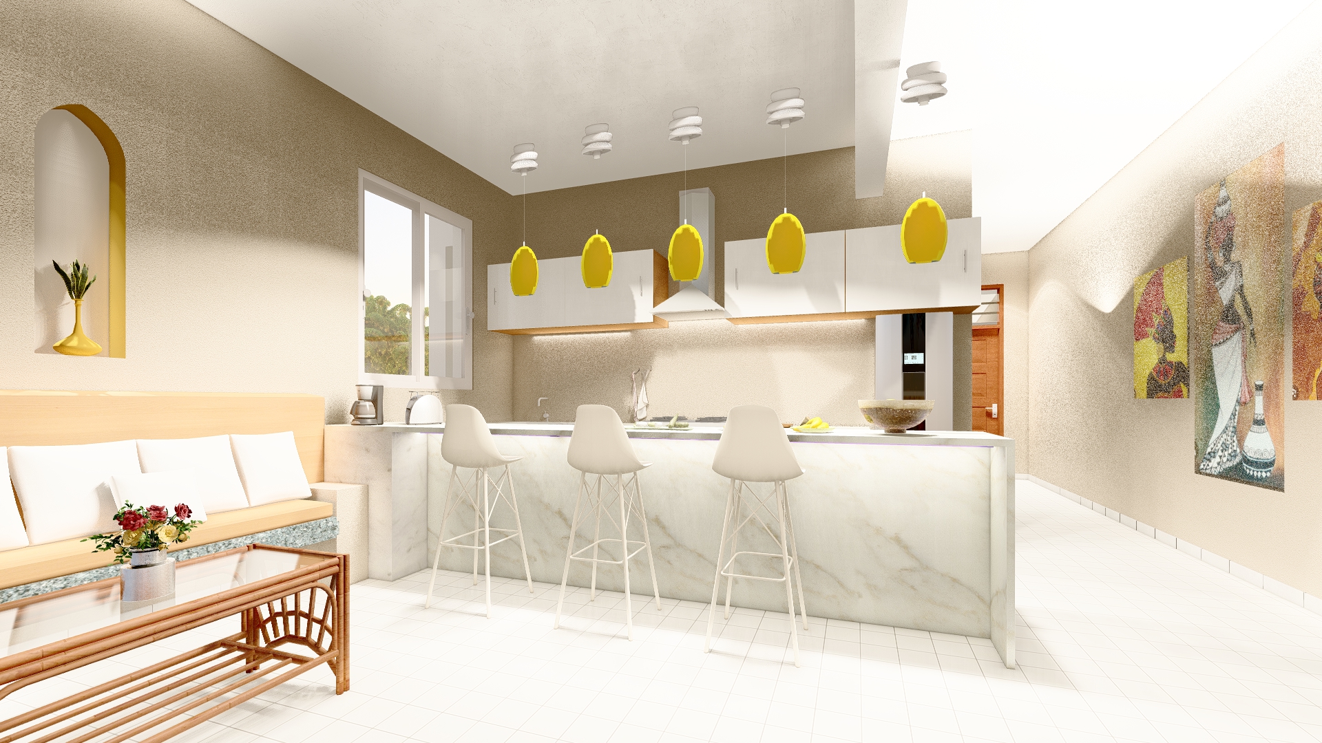 Another view of the modern bathroom