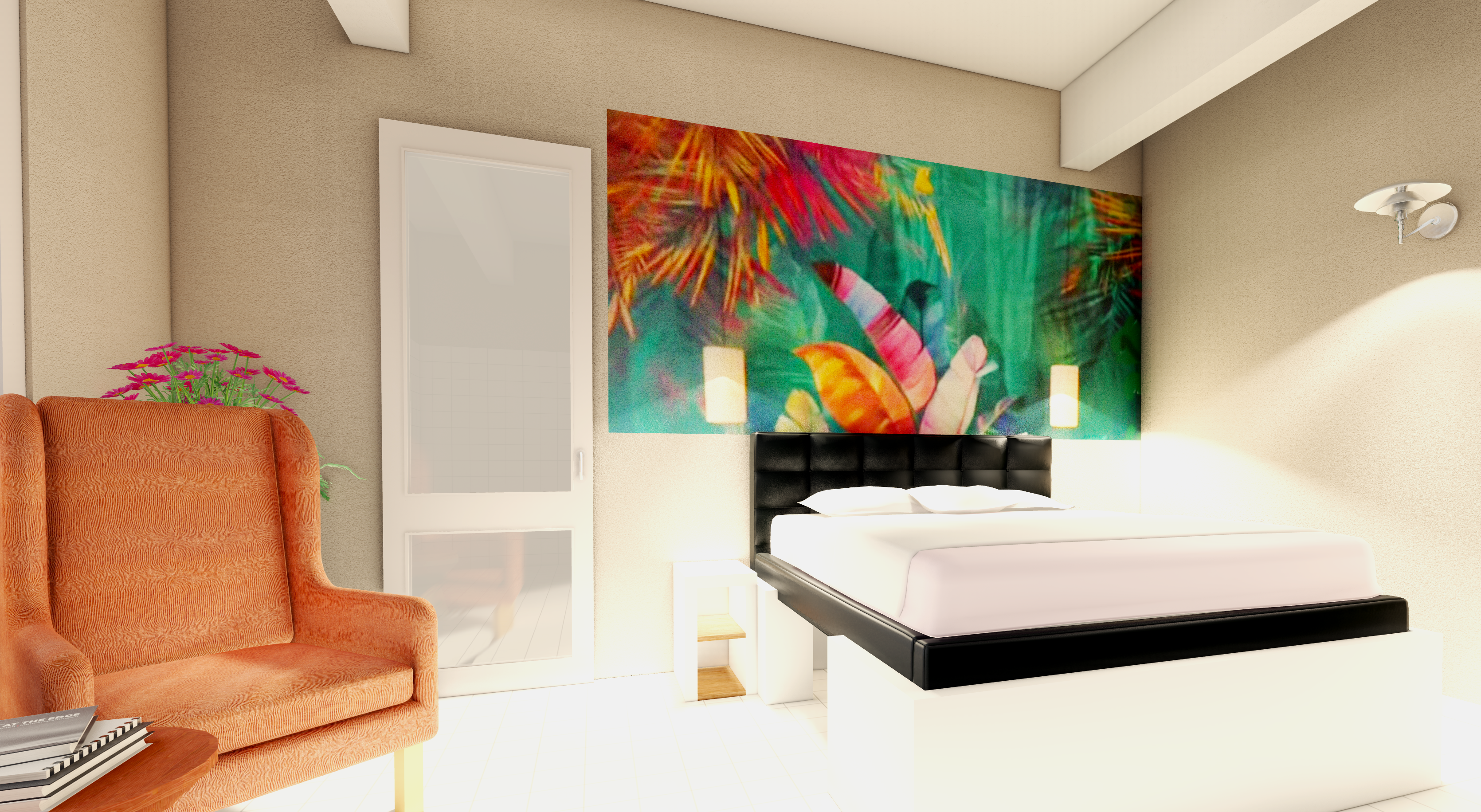 Render of the living room space